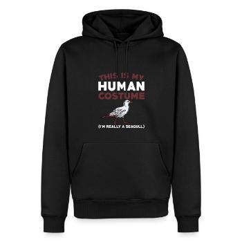 Möwe Menschliches Kostüm - Männer Premium Bio Hoodie - Schwarz - Vorne - Nico (187cm)