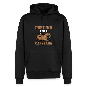 Tu So, Als Wäre Ich Ein Capybara - Männer Premium Bio Hoodie - Schwarz - Vorne - Nico (187cm)