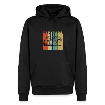 Wasserschwein - Männer Premium Bio Hoodie - Schwarz - Vorne - Nico (187cm)