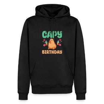 Capybara Geburtstaggeschenk - Männer Premium Bio Hoodie - Schwarz - Vorne - Nico (187cm)