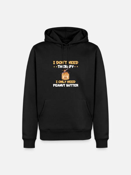 Peanut butter - Men’s Premium Organic Hoodie - black