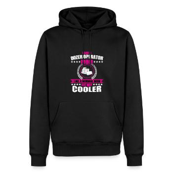 Bulldozer Mama - Männer Premium Bio Hoodie - Schwarz - Vorne - Nico (187cm)