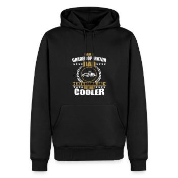 Funny Grader Driver Dad - Men’s Premium Organic Hoodie - black - Front - Nico (187cm)
