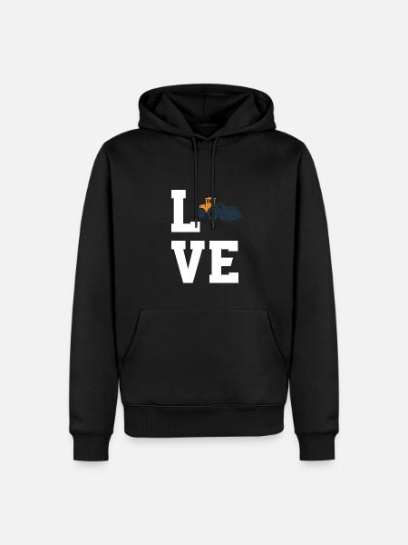 Wheel loader lovers - Men’s Premium Organic Hoodie - black