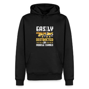 Lustiger Mobiler Kranführer - Männer Premium Bio Hoodie - Schwarz - Vorne - Nico (187cm)