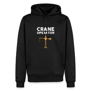 Kranführer - Männer Premium Bio Hoodie - Schwarz - Vorne - Nico (187cm)