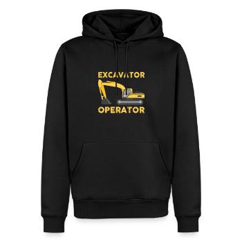 Baggerfahrer - Männer Premium Bio Hoodie - Schwarz - Vorne - Nico (187cm)