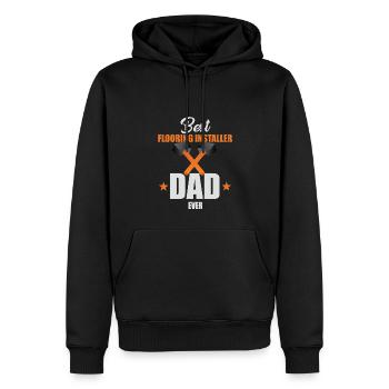 Bester Bodenleger Papa Aller Zeiten - Männer Premium Bio Hoodie - Schwarz - Vorne - Nico (187cm)