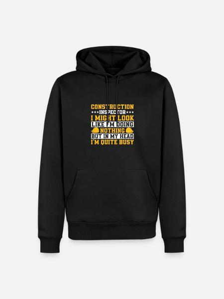 Building inspector Spruch - Men’s Premium Organic Hoodie - black
