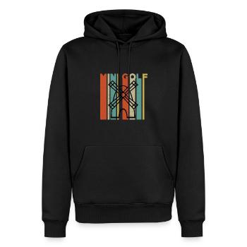 Minigolf Moulin à vent - Sweat à capuche Premium bio Homme - noir - Devant - Nico (187cm)