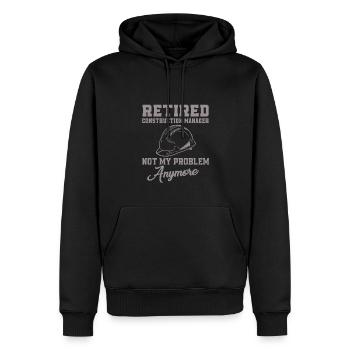 Le gestionnaire de site à la retraite n’est pas mon problème - Sweat à capuche Premium bio Homme - noir - Devant - Nico (187cm)
