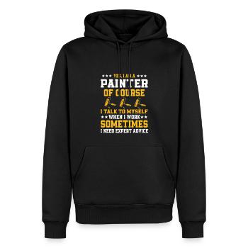 Lustiger Maler Spruch - Männer Premium Bio Hoodie - Schwarz - Vorne - Nico (187cm)