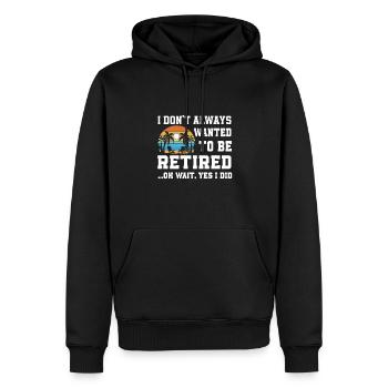 Funny Retired Humor Gift - Men’s Premium Organic Hoodie - black - Front - Nico (187cm)