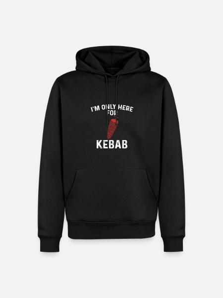 I'm only here for the kebab - Men’s Premium Organic Hoodie - black