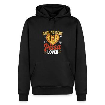 Ziemlich Anständiger Pizzaliebhaber - Männer Premium Bio Hoodie - Schwarz - Vorne - Nico (187cm)