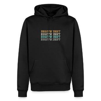 Retro Ferry Vêtements Porte-conteneurs - Sweat à capuche Premium bio Homme - noir - Devant - Nico (187cm)