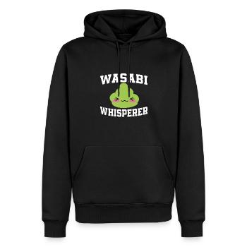 Wasabi Whisperer - Sweat à capuche Premium bio Homme - noir - Devant - Nico (187cm)