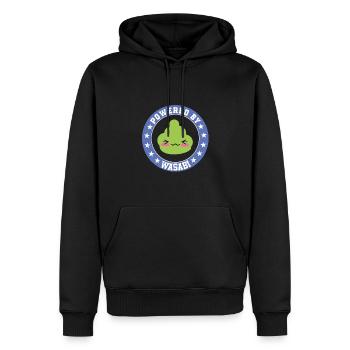 Propulsé par wasabi - Sweat à capuche Premium bio Homme - noir - Devant - Nico (187cm)