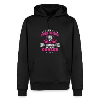 Fossilienjagd Oma - Männer Premium Bio Hoodie - Schwarz - Vorne - Nico (187cm)