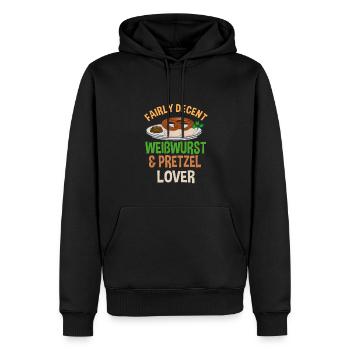 Ziemlich Anständiger Weißwurst- Und - Männer Premium Bio Hoodie - Schwarz - Vorne - Nico (187cm)