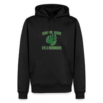 Lustiges Monstera Pflanzen Spruch - Männer Premium Bio Hoodie - Schwarz - Vorne - Nico (187cm)