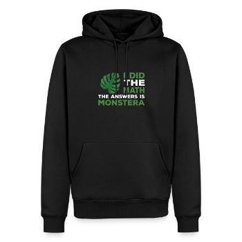 Monstera Pflanze Sprichwort Für Gärtner - Männer Premium Bio Hoodie - Schwarz - Vorne - Nico (187cm)