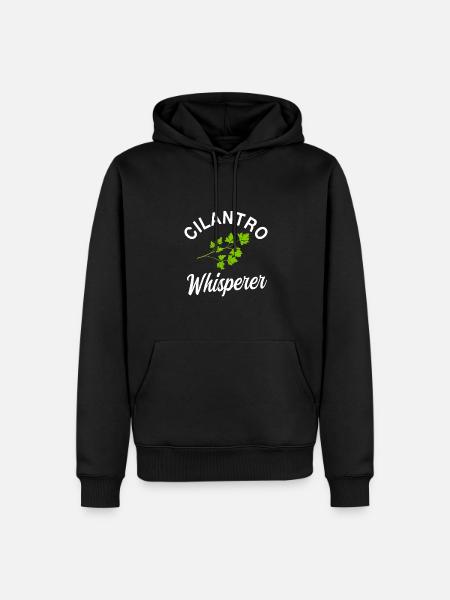 Koriander Flüsterer T-shirt - Männer Premium Bio Hoodie - Schwarz