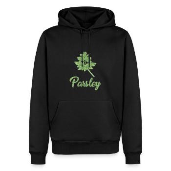 Tolles Petersilien Design - Männer Premium Bio Hoodie - Schwarz - Vorne - Nico (187cm)