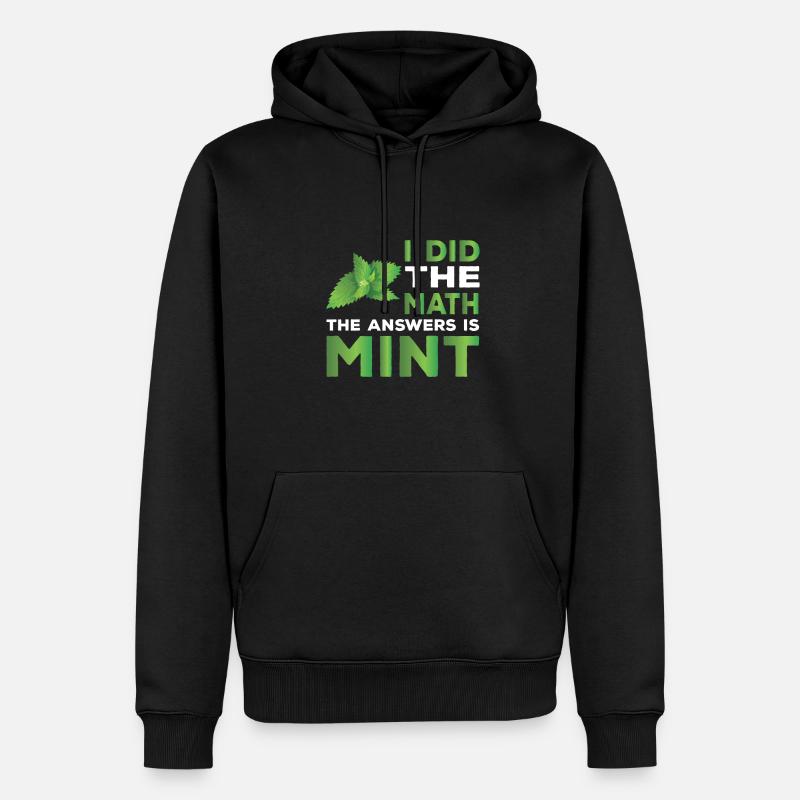 Mint-witz-geschenk - Männer Premium Bio Hoodie - Schwarz
