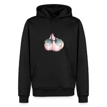 Ail avec des nuances - Sweat à capuche Premium bio Homme - noir - Devant - Nico (187cm)