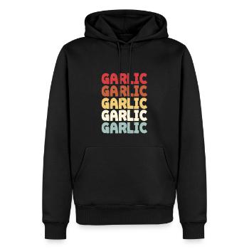 Ail - Sweat à capuche Premium bio Homme - noir - Devant - Nico (187cm)