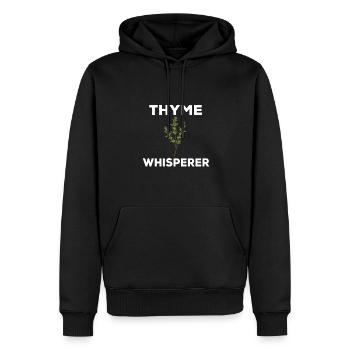 Thymian Flüsterer - Männer Premium Bio Hoodie - Schwarz - Vorne - Nico (187cm)
