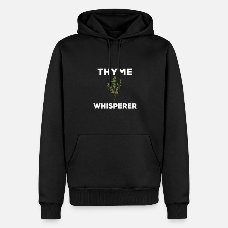 Thymian Flüsterer - Männer Premium Bio Hoodie - Schwarz