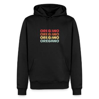 Origan - Sweat à capuche Premium bio Homme - noir - Devant - Nico (187cm)