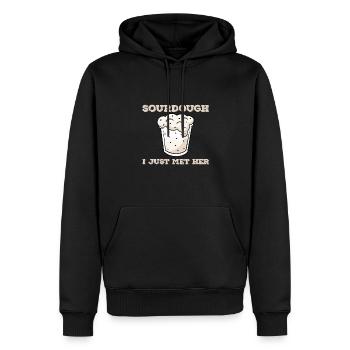 Drôle de conception au levain - Sweat à capuche Premium bio Homme - noir - Devant - Nico (187cm)