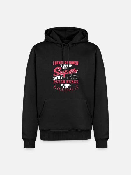 Psychiatry Nurse Spruch - Men’s Premium Organic Hoodie - black