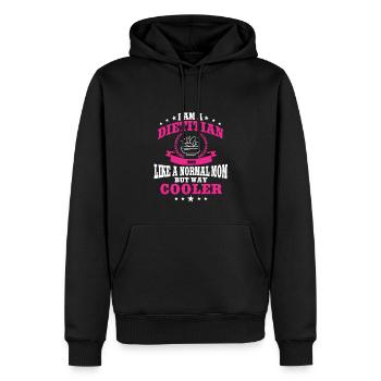 Drôle de maman nutritionniste - Sweat à capuche Premium bio Homme - noir - Devant - Nico (187cm)