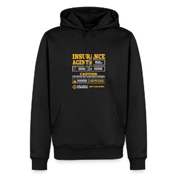 Insurance agent - Men’s Premium Organic Hoodie - black - Front - Nico (187cm)