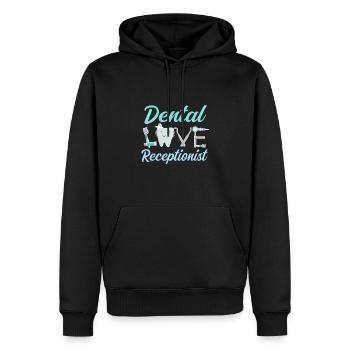 Zahnärztliche Rezeptionistin Kostüm - Männer Premium Bio Hoodie - Schwarz - Vorne - Nico (187cm)