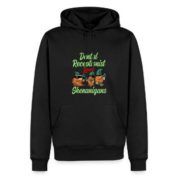 Zahnarzthelferin St. Patricks Day - Männer Premium Bio Hoodie - Schwarz - Vorne - Nico (187cm)