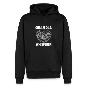 Lustiges Müsliflüsterer Design - Männer Premium Bio Hoodie - Schwarz - Vorne - Nico (187cm)