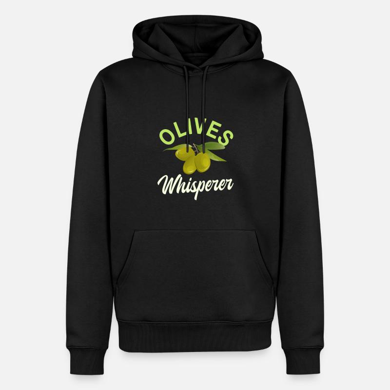 Olive Whisperer - Sweat à capuche Premium bio Homme - noir