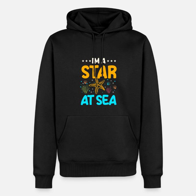 Lustiges Seestern Geschenkidee - Männer Premium Bio Hoodie - Schwarz