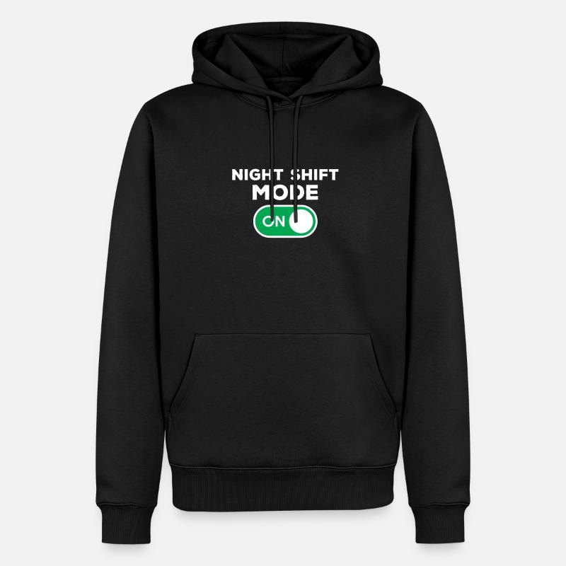 Mode Night Shift activé - Sweat à capuche Premium bio Homme - noir
