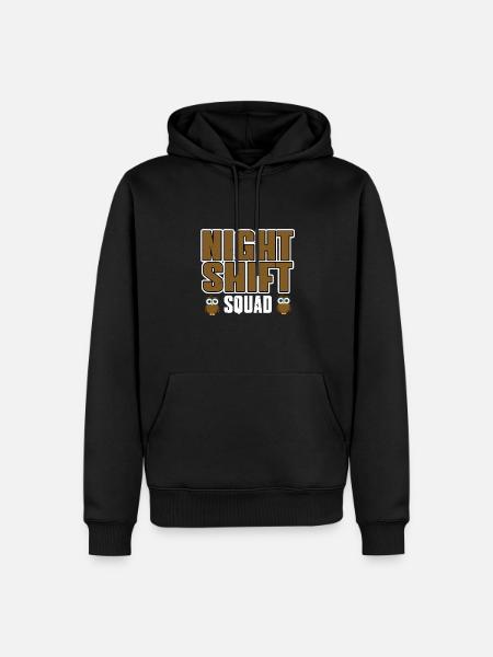 Cute night shift troupe - Men’s Premium Organic Hoodie - black