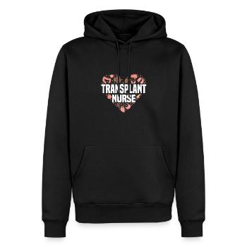 Niedliche Transplantation Krankenschwester Herz - Männer Premium Bio Hoodie - Schwarz - Vorne - Nico (187cm)