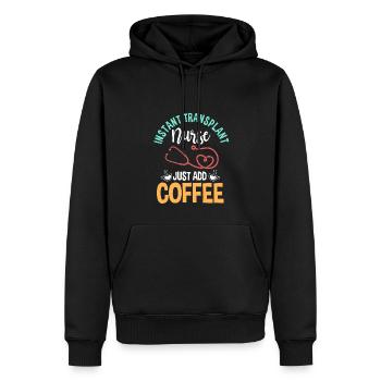 Transplantationskrankenschwester Liebt Kaffee - Männer Premium Bio Hoodie - Schwarz - Vorne - Nico (187cm)