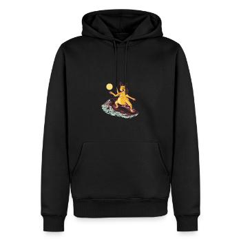 Surfeur Kangourou Australie - Sweat à capuche Premium bio Homme - noir - Devant - Nico (187cm)