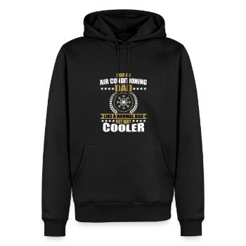 Klimaanlagen Papa - Männer Premium Bio Hoodie - Schwarz - Vorne - Nico (187cm)