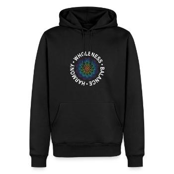 Tolles Yoga-mantra-design - Männer Premium Bio Hoodie - Schwarz - Vorne - Nico (187cm)